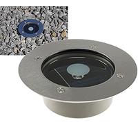 Faretto solare a LED da terra CTB-R frontale tondo in acciaio inox
