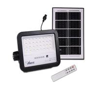Faretto solare da esterno 50W, faretti bianchi luminosi da 6500K, luce di sicurezza solare impermeabile IP65, dal tramonto all'alba con telecomando per cortile, giardino, capanno, fienile, veranda