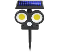 FARETTO SOLARE DA ESTERNO A LED COB LAMPADA DA PARETE APPLIQUE IMPERMEABILE IP65