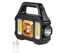 Faretto solare portatile a LED antiscivolo impermeabile con display multifunzione e luce laterale