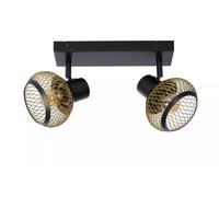 Faretto Spot da Soffitto Oro Nero Corridoio Regolabile E14 Industriale 2-flammig