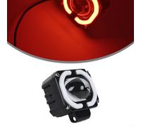 Faretto Spot LED per fuoristrada per Moto e per atv Faretto Spot(Red) | 2000 lumen per luminosità, chip LED per premium, colore 6000K, ideale per guida notturna sicura