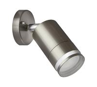 Faretto Spot Parete Acciaio Vetro GU10 IP54 Regolabile Cromo Giardino Lampada