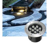 Faretto Subacquei - Faretti Piscina, Faretto Da Terra, Faretto Da Terra Lampada Da Terra Da Esterno A LED IP68 Impermeabile 110-230V Lampada Da Pavimento Da Incasso Ad Alta Energia(Warm White Light,6W