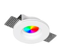 Faretto tondo gesso lampada LED luce RGB RGBW 6W incasso scomparsa foro 10 230V [EEK: A+]