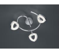 Faretto TOURS girandola 3 spots LED integrati in diffusore triangolo cromato R82139106