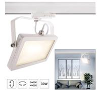Faretto track binario trifase LED 30W bianco luce interni orientabile negozio [EEK: F]