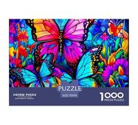 Farfalla 1000 Pezzi per adulti Jigsaw Puzzle per adulti 1000 Pezzi Puzzle Giochi educativi Farfalla Bella Vista finestra bellissima - Deko Puzzle Puzzle stimolanti 70x50cm/1000pc