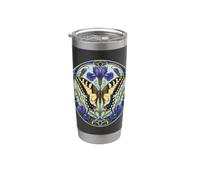 Farfalla a coda di rondine in stile Liberty Bicchiere termico in acciaio inox doppia parete
