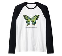 Farfalla a Coda di Rondine per lepidotteri Maglia con Maniche Raglan