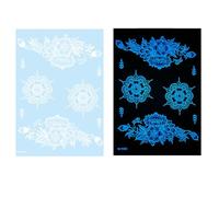 Farfalla Adesivi temporanei Tatuati Incandescente Tatuato Glow In Bianco Scuro Adesivo Tatuato Adatto per Festival Glow Temporaneo Tatuato Bianco Adesivo Tatuato Stella Adesivo Tatuato