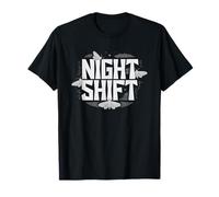 Farfalla Antisociale Night Shift Nocturnal Introverso Life Maglietta