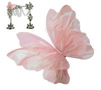 Farfalla artificiale gigante, farfalla di filato di seta da 20 pollici per arredamento per matrimoni, imbarcazione a farfalla finta decorativa fai -da -te, oggetti di fotografia a farfalla rea