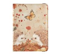 Farfalla Autunno Riccio Terracotta Porta Passaporto in Pelle per Viaggio Impermeabile Custodia per Passaporto per Famiglia Viaggio Accessori