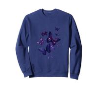 Farfalla blu e viola | Graziosa farfalla da giardino per bambini Felpa