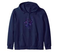 Farfalla blu e viola | Graziosa farfalla da giardino per bambini Felpa con Cappuccio