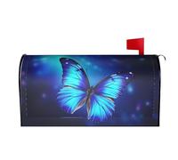 Farfalla blu su scuro 04 Coperture per cassette postali Avvolgimenti magnetici Copertura per cassette postali Giardino Decorazione per la casa