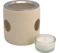 Farfalla Bruciatore di Incenso a Cilindro Beige con Setaccio - Accessorio aromaterapia