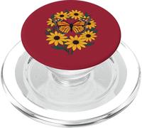 Farfalla Checkerspot E Fiori Margherita dagli Occhi Neri PopSockets PopGrip per MagSafe