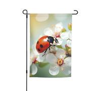 Farfalla Coccinella Fiore Giardino Bandiera 30x45,7 cm Doppio Lato Primavera Estate Decorativa Cortile Bandiera Piccola Bandiera Stagionale Vacanze Decorazione