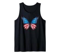 Farfalla con bandiera americana Wings of Freedom 4 luglio Canotta