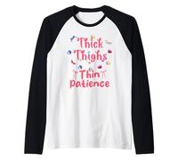 Farfalla Cosce Pazienza Gen Zer Big Sis Fidanzata Moglie Maglia con Maniche Raglan