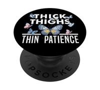 Farfalla Cosce Pazienza Gen Zer Big Sis Fidanzata Moglie PopSockets PopGrip Adesivo