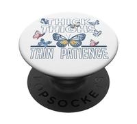Farfalla Cosce Pazienza Gen Zer Big Sis Fidanzata Moglie PopSockets PopGrip Adesivo