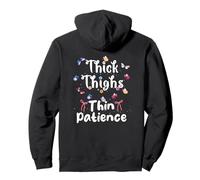 Farfalla Cosce Pazienza Gen Zer Big Sis Moglie Art ON Back Felpa con Cappuccio