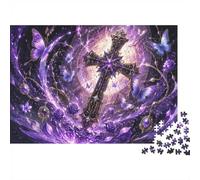 Farfalla Croce Rosa 1000pcs Mini Puzzle per Famiglia Difficile | 70 x 50 cm cartone decorazione soggiorno struttura durevole regalo compleanno sollievo ansia