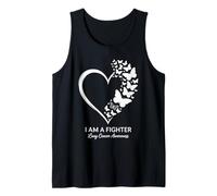 Farfalla Cuore I Am A Fighter Polmonare Cancer Awareness Canotta