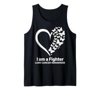 Farfalla Cuore I Am A Fighter Polmonare Cancer Awareness Canotta