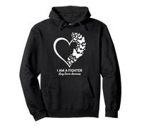Farfalla Cuore I Am A Fighter Polmonare Cancer Awareness Felpa con Cappuccio
