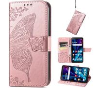 Farfalla Custodia per Oppo Reno14 F 5G, Staffa, Chiusura magnetica, Il fiore Pelle Cover, Le rose Wallet Case per Oppo Reno14 F 5G-01