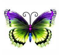 Farfalla decorativa in metallo arte da parete vibrante design multicolore facile