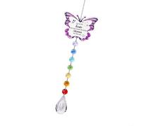 Farfalla decorativa interattiva da appendere in acrilico, progettata per la nonna dai nipoti per rispondere ai cambiamenti della luce del giorno (B)