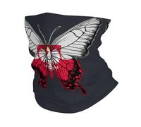 Farfalla della Bandiera Polacca della Polonia Unisex Scaldacollo Elastico Bandana Traspirante Ghetta da Collo per Campeggio Escursionismo Motocicletta