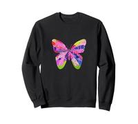 Farfalla design unico collage bug art giardino farfalle Felpa