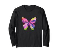 Farfalla design unico collage bug art giardino farfalle Maglia a Manica