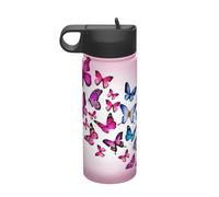Farfalla di colore che stampa 18oz ha isolato l'acciaio inossidabile portatile del bollitore di sport per il campeggio della palestra