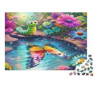 Farfalla e bruco Puzzles 1000 Pezzi Carta riciclata per adulti Puzzle per adulti Gioco educativo con sfida Ottima idea regalo per bambini dai 12 anni in su 52x38cm/1000pcs