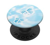 Farfalla Estetica Azzurro e Tie Dye PopSockets PopGrip Adesivo