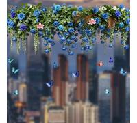 Farfalla Floreale Statico Cling Wall Art per Finestre Vetro Superfici Lisce