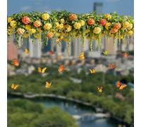 Farfalla Floreale Statico Cling Wall Art per Finestre Vetro Superfici Lisce