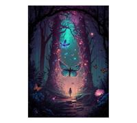 Farfalla Foresta Magia 1000 Pezzi Mini Puzzle per Adulti Idea Regalo | 38 x 26 cm, puzzle in cartone per amanti del relax, fatto a mano, regalo di compleanno, decorazione per la casa