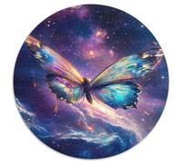 Farfalla Galassia Puzzle 1000 Pezzi Rotondo Carta Puzzle per Adulti Scena Fantastica