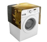 Farfalla gialla con candele bianche Copertura per lavatrice con tasche portaoggetti Rondella Asciugatrice Copertura antipolvere 137,9 x 52,1 cm Frigorifero Cucina Cuscinetti protettivi Decorazione per