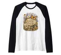 Farfalla Giardino Maglia con Maniche Raglan