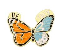 Farfalla Grammatica Reverspins - Pronomi distintivi smaltati per abbigliamento, normale, Metallo non prezioso