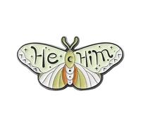 Farfalla Grammatica Reverspins - Pronomi distintivi smaltati per abbigliamento, normale, Metallo non prezioso